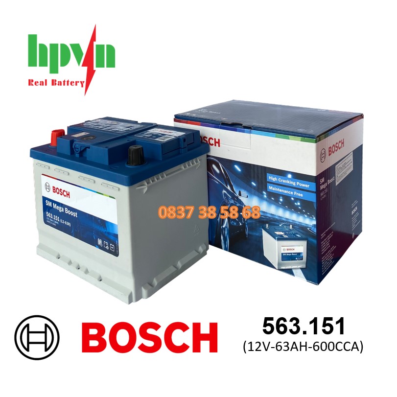 ẮC QUY BOSCH 563.151 (12V-63AH)